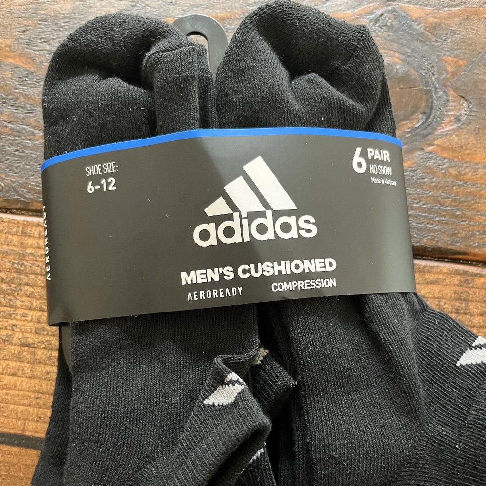 6 Pair of BRAND NEW WITH TAGS Adidas Men's Socks